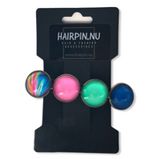 Color hairclip haarspeld colors groen blauw roze xl - haarspelden
