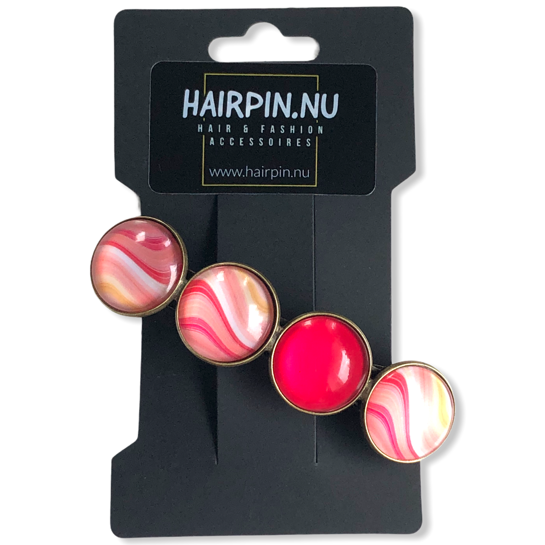 Color hairclip haarspeld coral waves xl - haarspelden