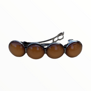 Color hairclip haarspeld effen bruin xl