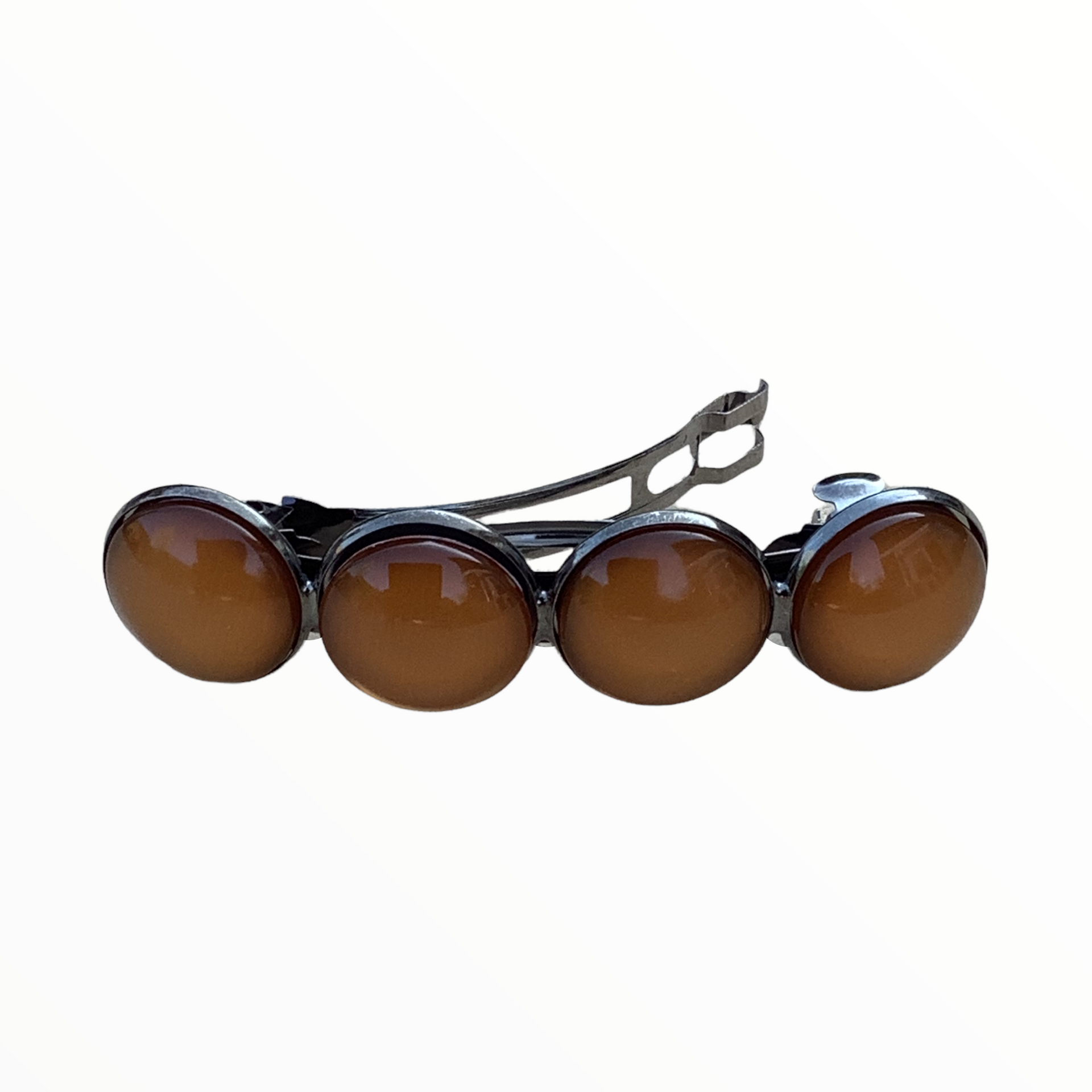 Color hairclip haarspeld effen bruin xl