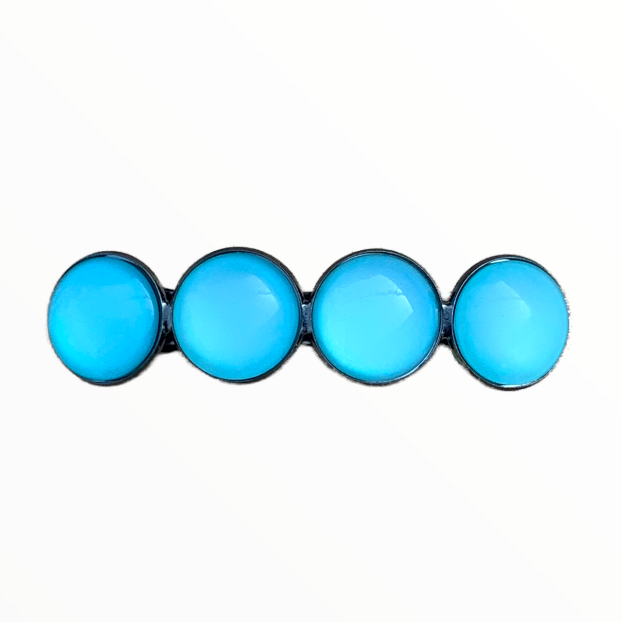 Color hairclip haarspeld effen turquoise blauw xl