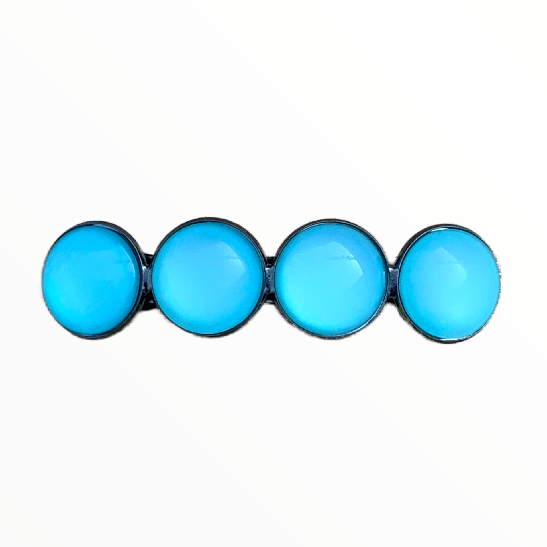 Color hairclip haarspeld effen turquoise blauw xl