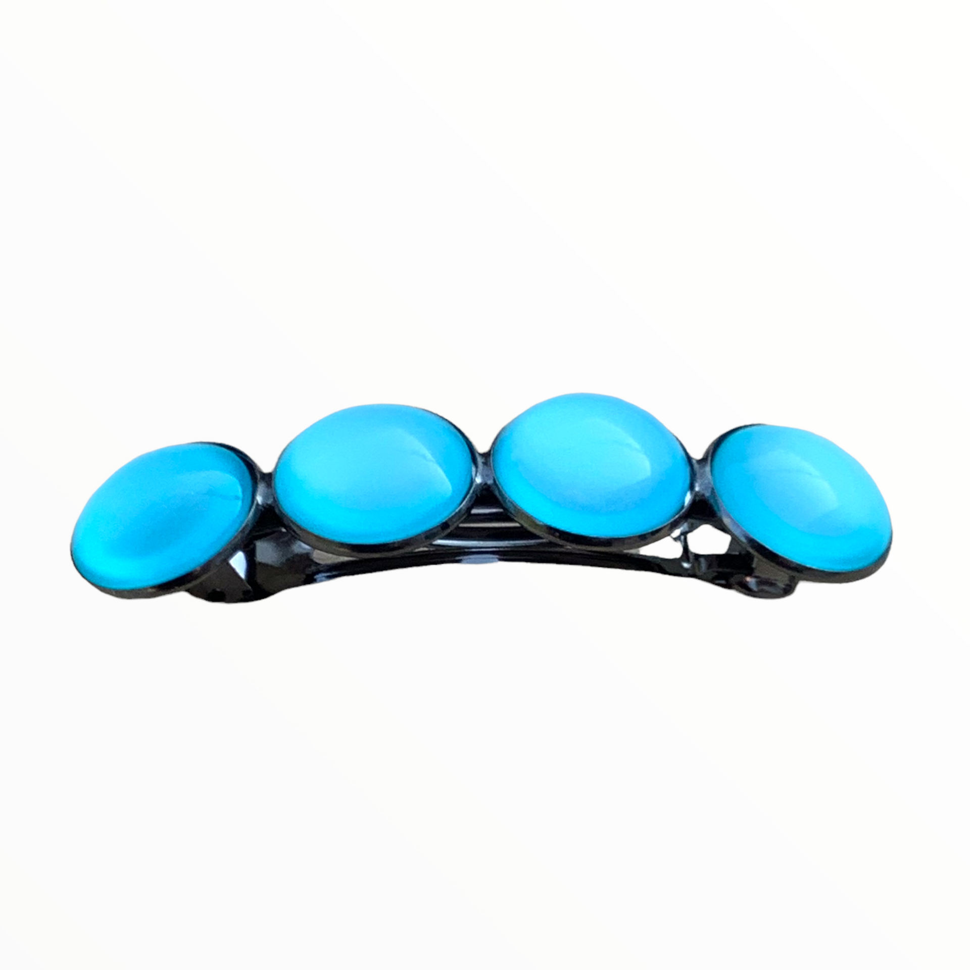 Color hairclip haarspeld effen turquoise blauw xl
