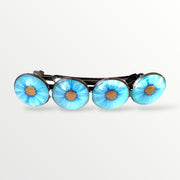Color hairclip haarspeld flowers blue xl - haarspelden