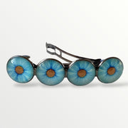 Color hairclip haarspeld flowers blue xl - haarspelden