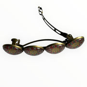 Color hairclip haarspeld geel rood print xl - haarspelden