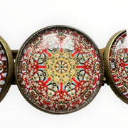 Color hairclip haarspeld geel rood print xl - haarspelden