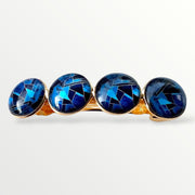 Color hairclip haarspeld goud blauw xl - haarspelden