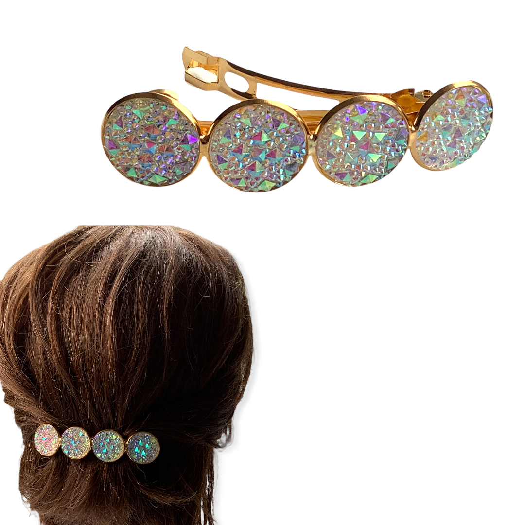 Color hairclip haarspeld goud glossy xl - haarspelden