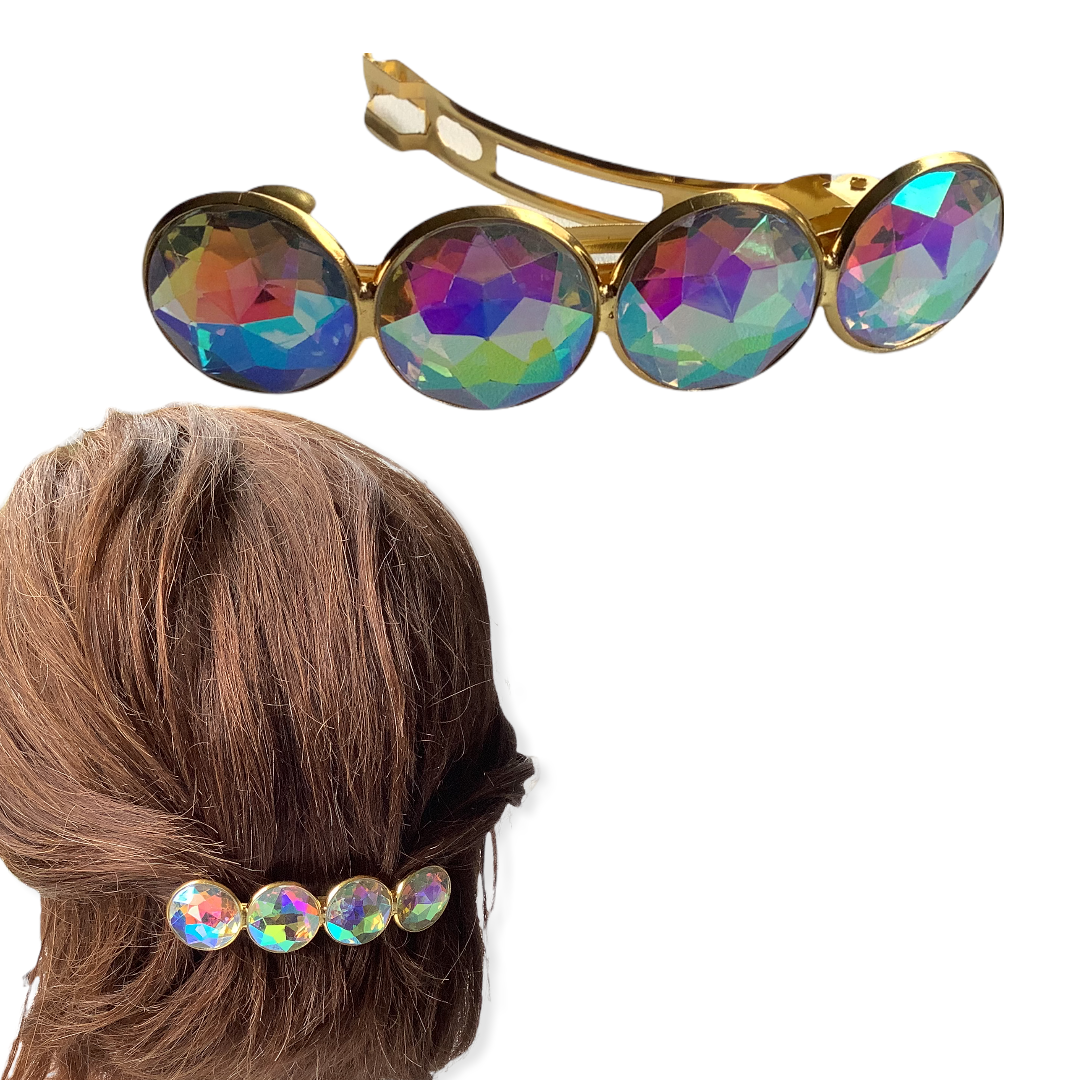 Color hairclip haarspeld goud glossy xl - haarspelden