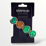Color hairclip haarspeld goud groen xl - haarspelden