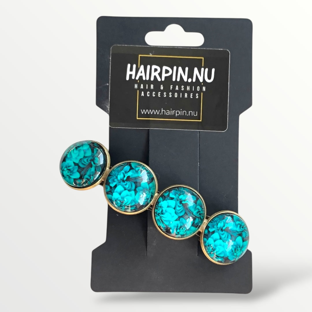 Color hairclip haarspeld green/bleu xl - haarspelden