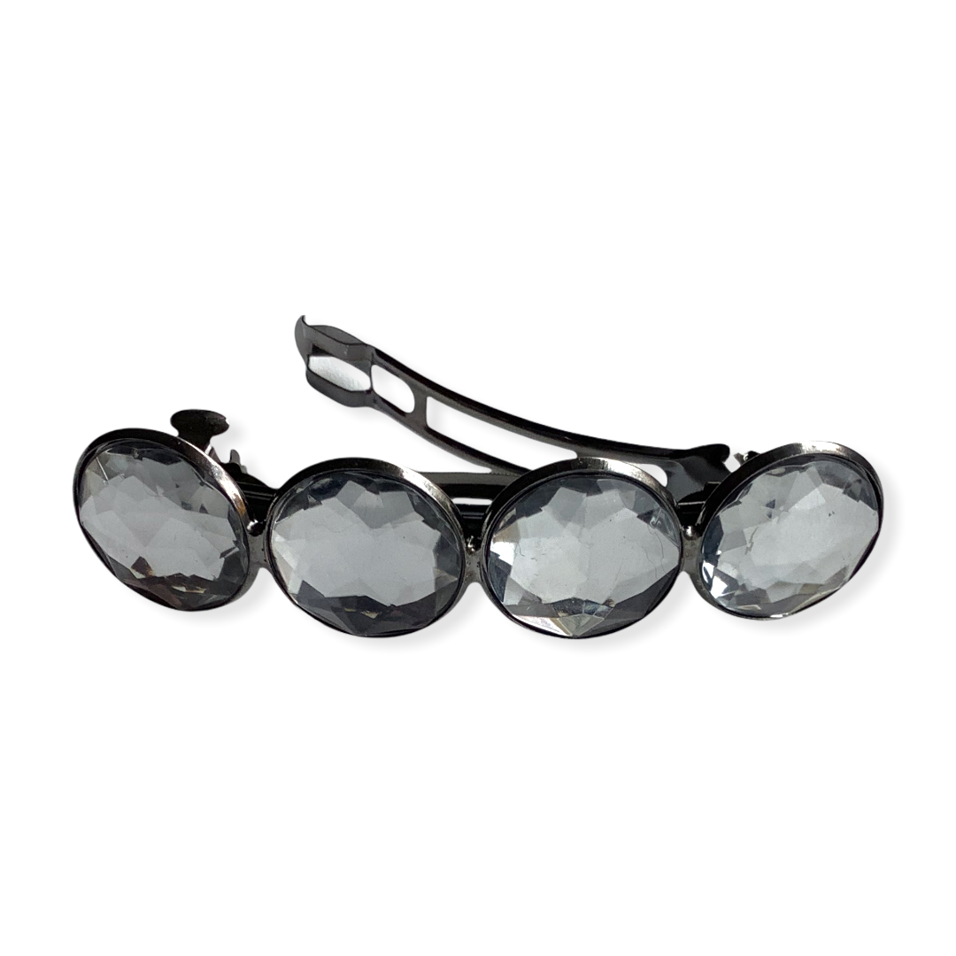 Color hairclip haarspeld grijs zilver glossy xl - haarspelden