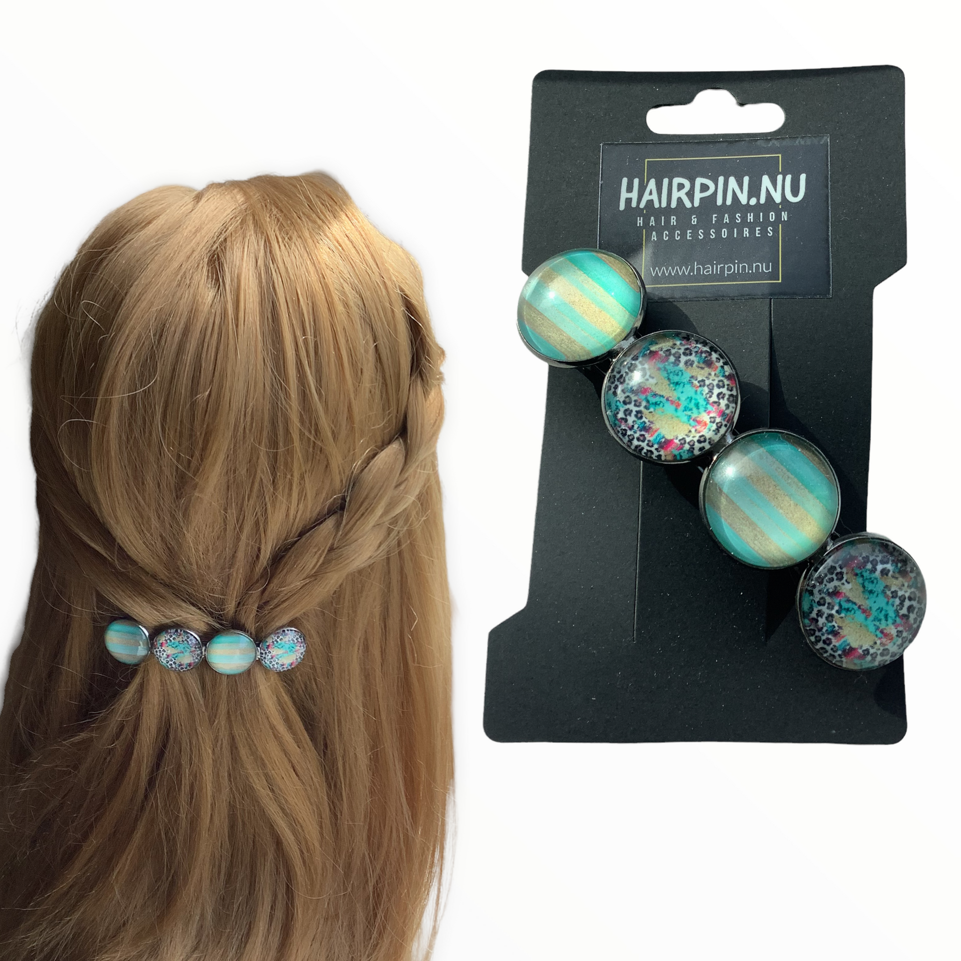 Color hairclip haarspeld groen ibiza xl - haarspelden