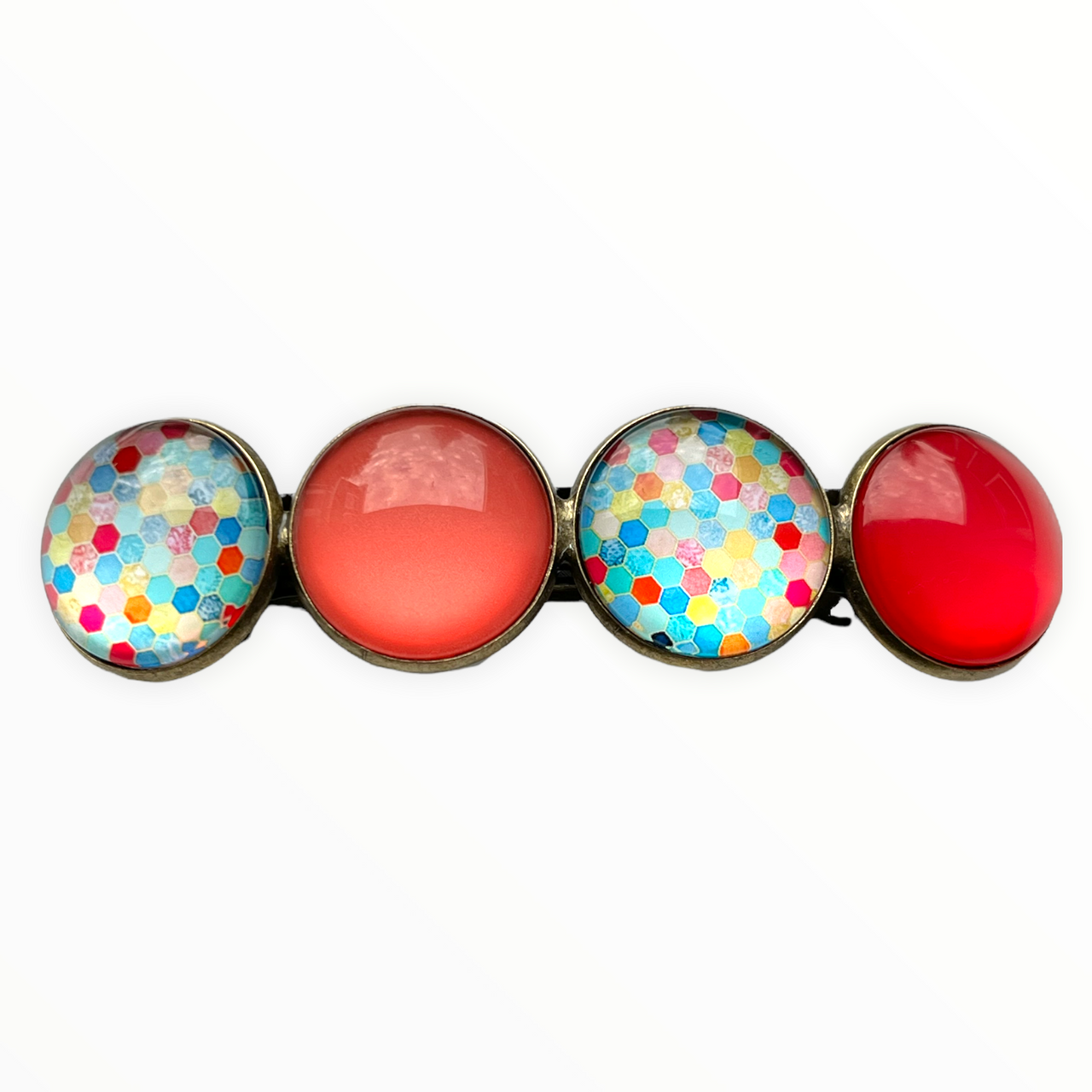 Color hairclip haarspeld happy print xl - haarspelden