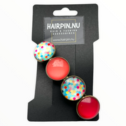 Color hairclip haarspeld happy print xl - haarspelden