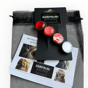 Color hairclip haarspeld happy prints xl - haarspelden