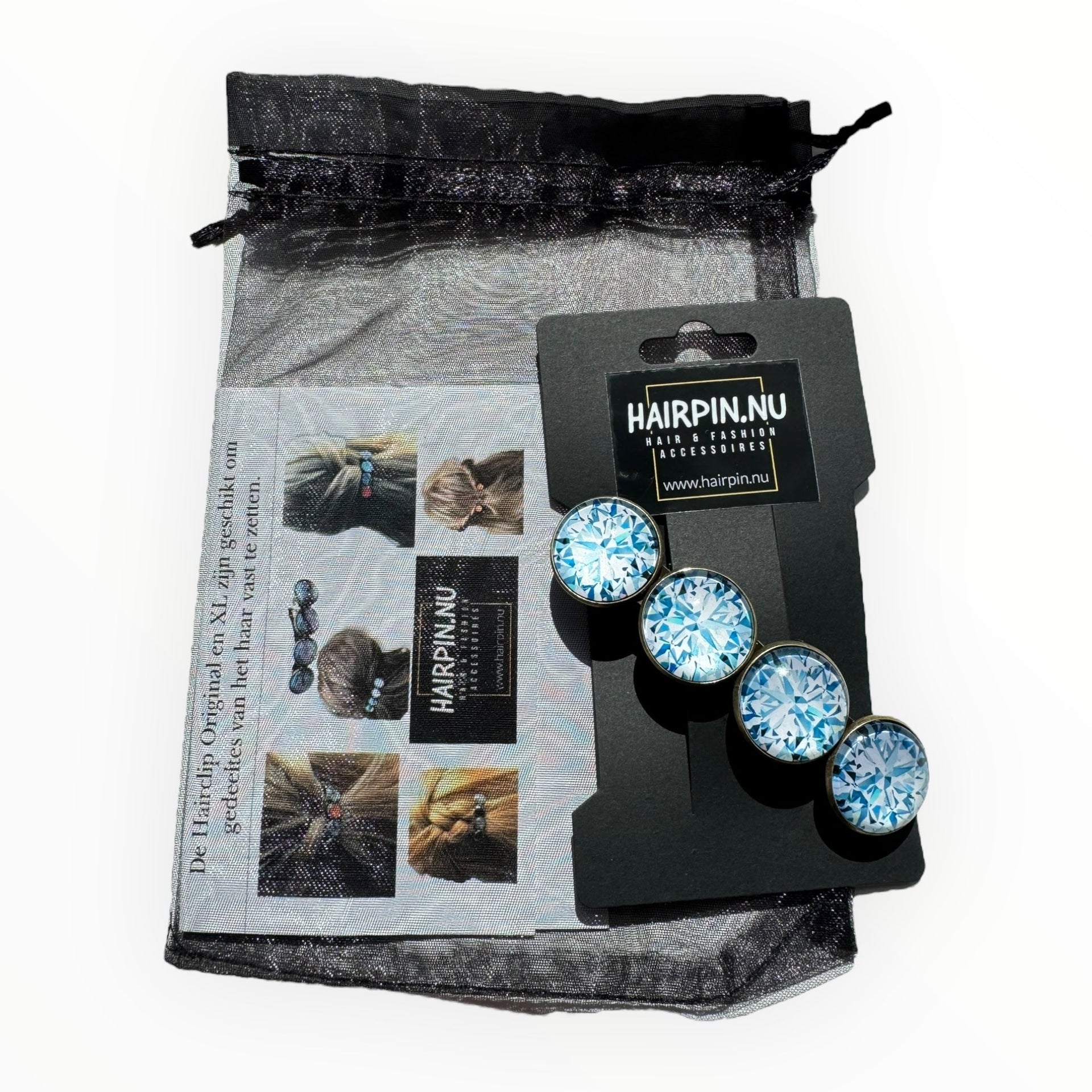 Color hairclip haarspeld ibiza blue style xl - haarspelden