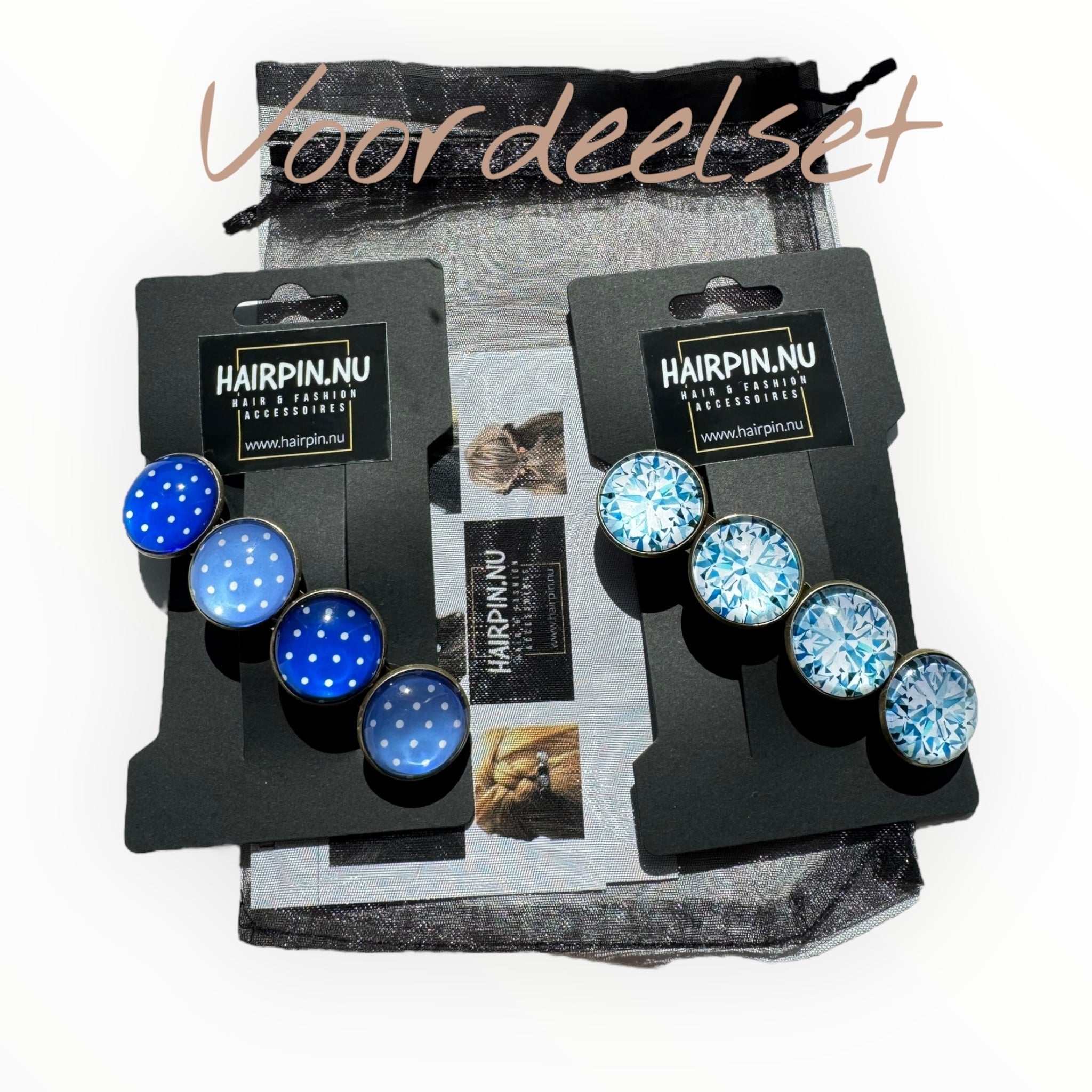 Color hairclip haarspeld ibiza blue style xl - haarspelden