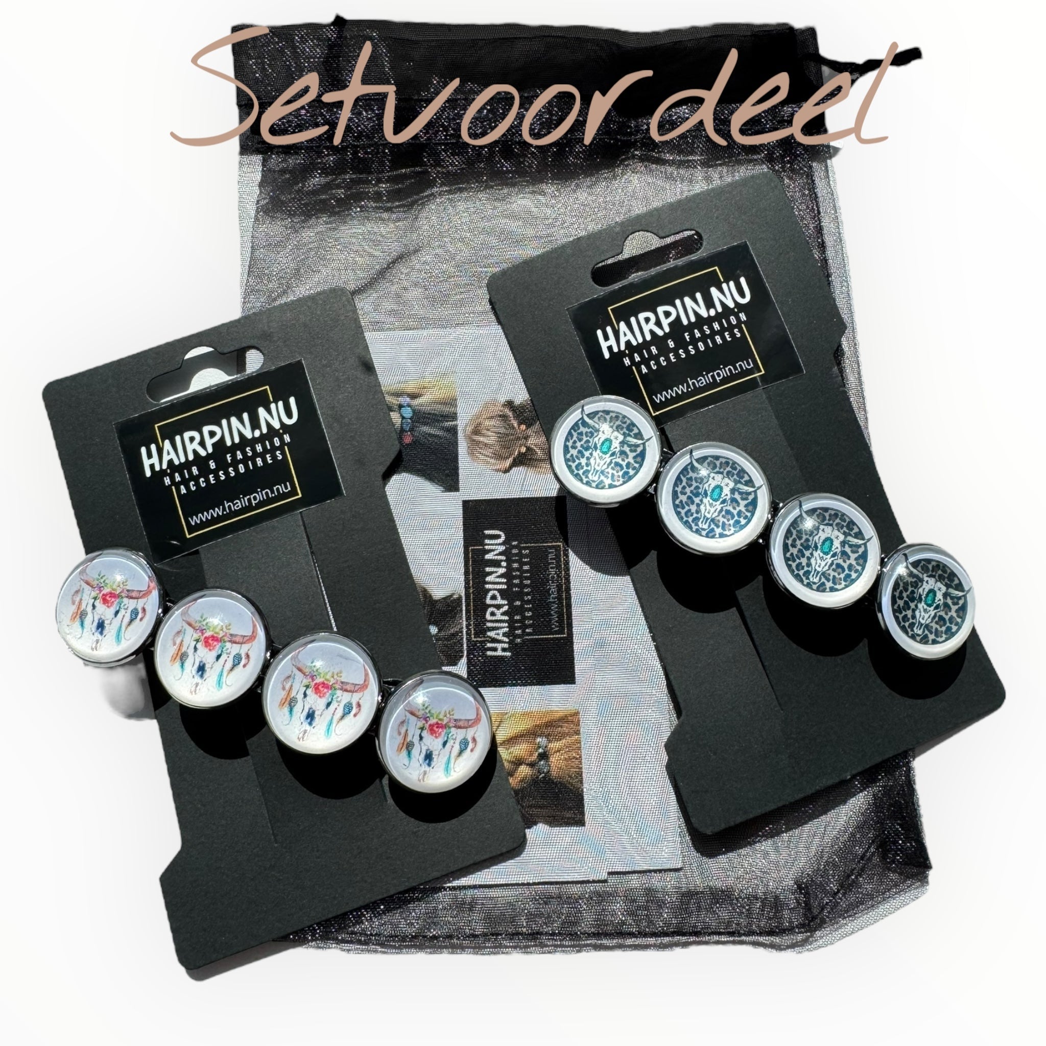 Color hairclip haarspeld ibiza boho style xl - haarspelden