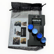 Color hairclip haarspeld ibiza style blue dots xl - haarspelden