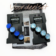 Color hairclip haarspeld ibiza style blue dots xl - haarspelden