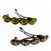 Color hairclip haarspeld ibiza style bruin groen xl - haarspelden