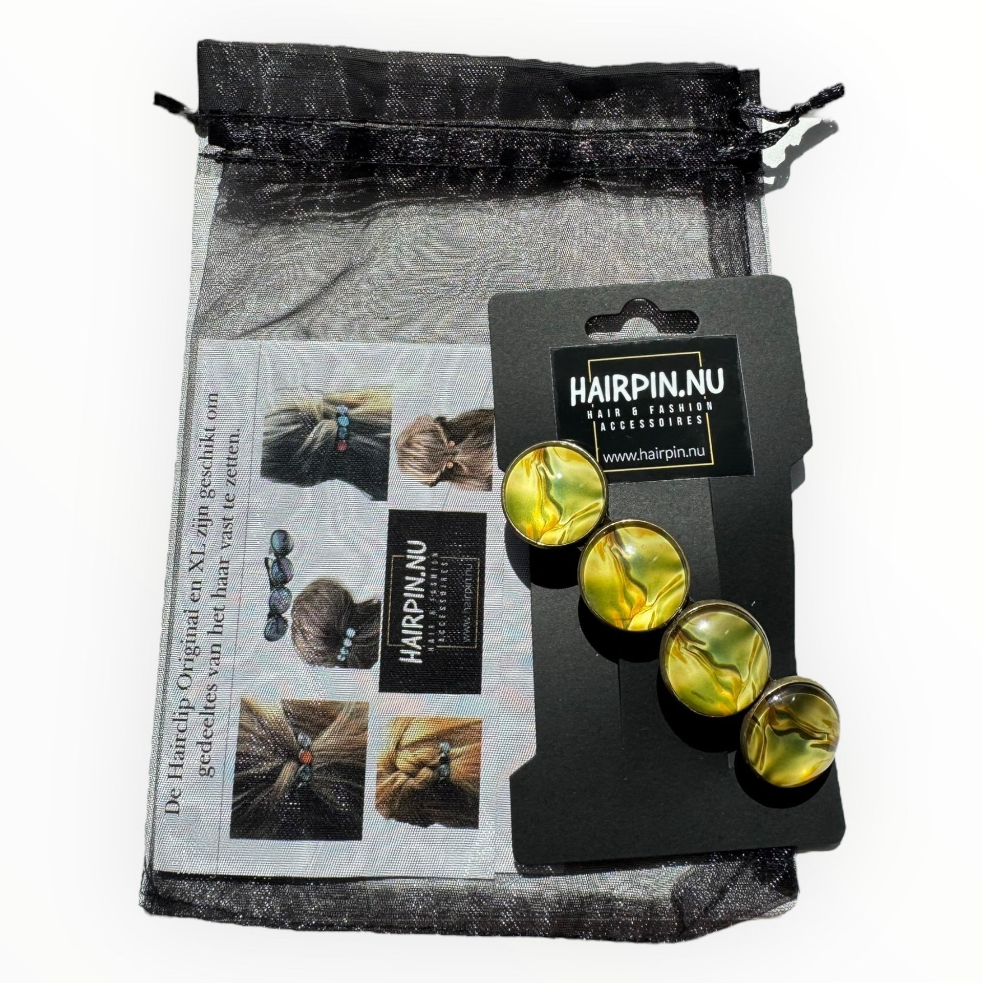 Color hairclip haarspeld ibiza style bruingoud xl - haarspelden