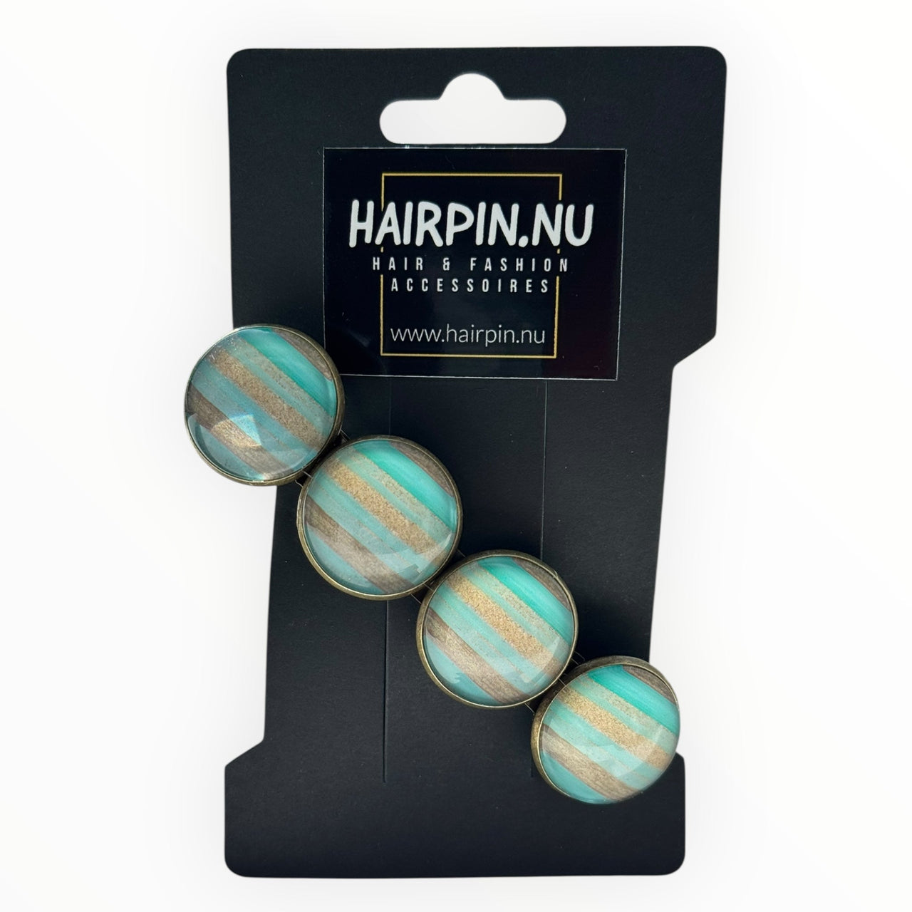 Color hairclip haarspeld ibiza style turquoise zand xl - haarspelden