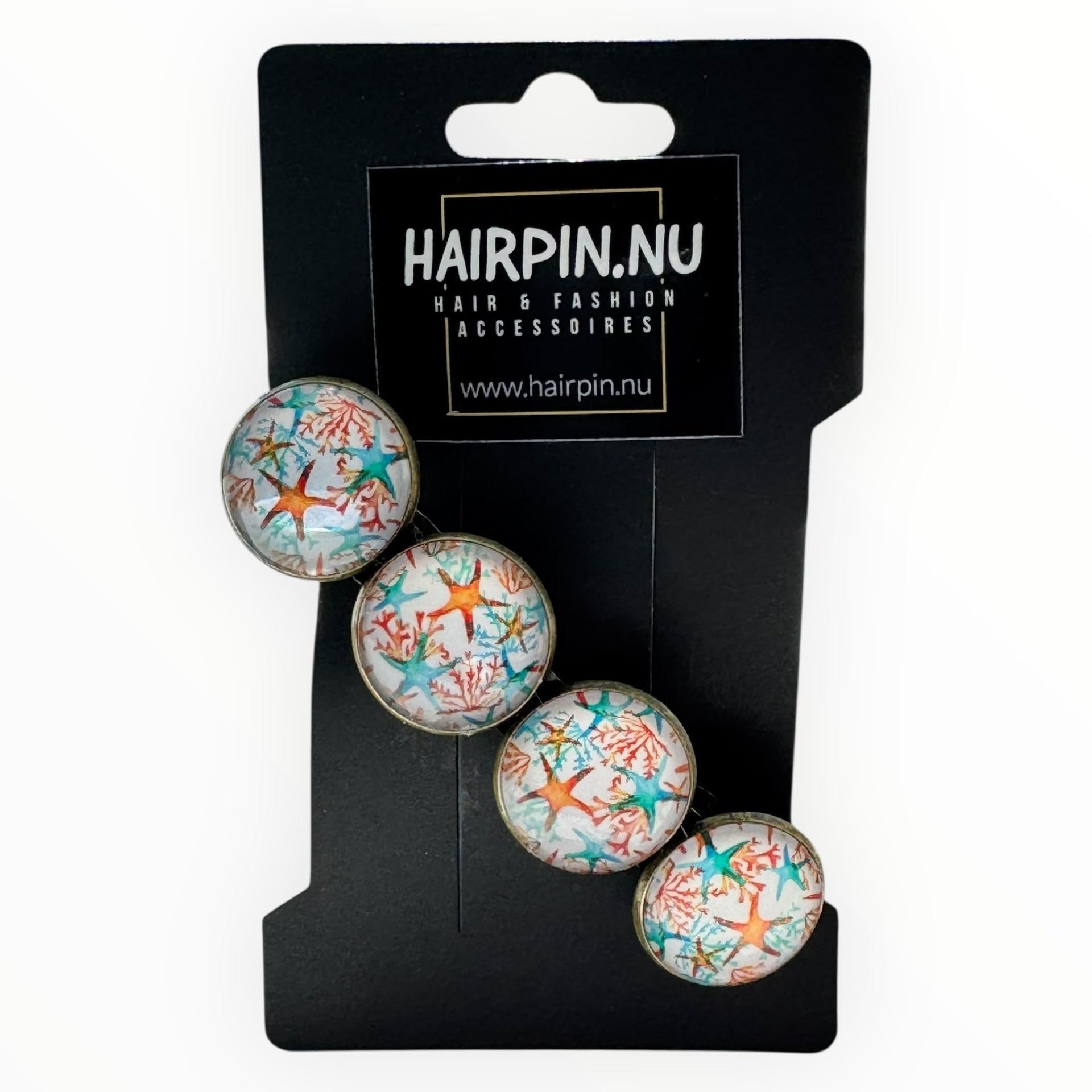 Color hairclip haarspeld ibiza style zeester xl - haarspelden