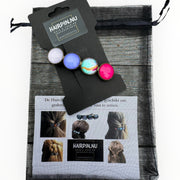 Color hairclip haarspeld lila pink print original