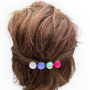 Color hairclip haarspeld lila pink print original