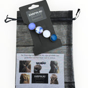 Color hairclip haarspeld lila wit blauw original