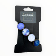 Color hairclip haarspeld lila wit blauw original