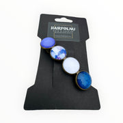Color hairclip haarspeld lila wit blauw original