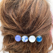 Color hairclip haarspeld lila wit blauw original