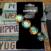 Color hairclip haarspeld mandala bohemian ibiza boho print xl - haarspelden