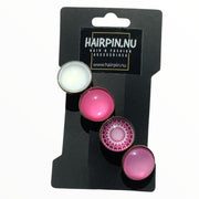 Color hairclip haarspeld mandala bohemian ibiza roze print xl - haarspelden