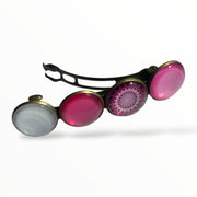 Color hairclip haarspeld mandala bohemian ibiza roze print xl - haarspelden