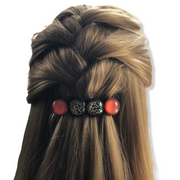 Color hairclip haarspeld orange tijgerprint xl - haarspelden