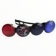 Color hairclip haarspeld paars lila blauw print xl - haarspelden