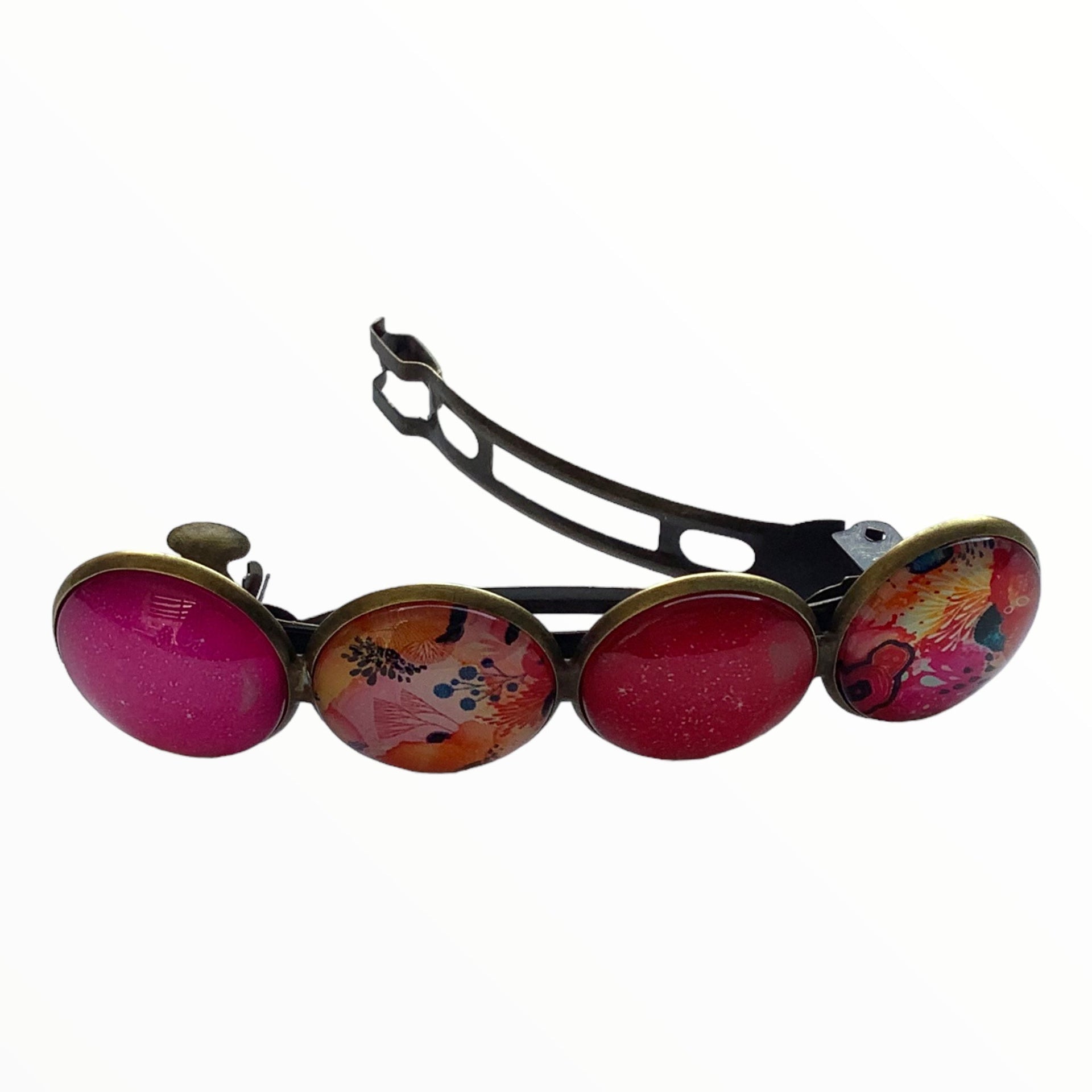 Color hairclip haarspeld pink print xl