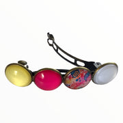 Color hairclip haarspeld roze print xl