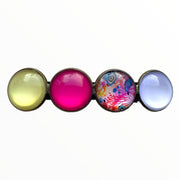 Color hairclip haarspeld roze print xl