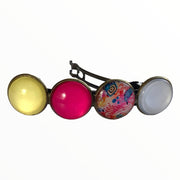 Color hairclip haarspeld roze print xl