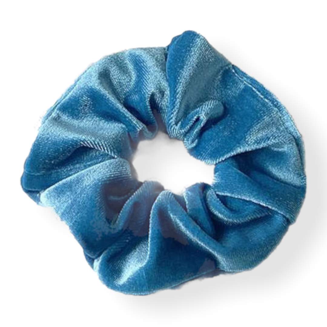 Color hairclip haarspeld scrunchie set shine blauw xl