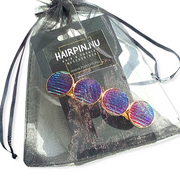 Color hairclip haarspeld shine blauw paars xl