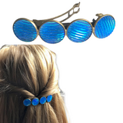 Color hairclip haarspeld shine blauw xl