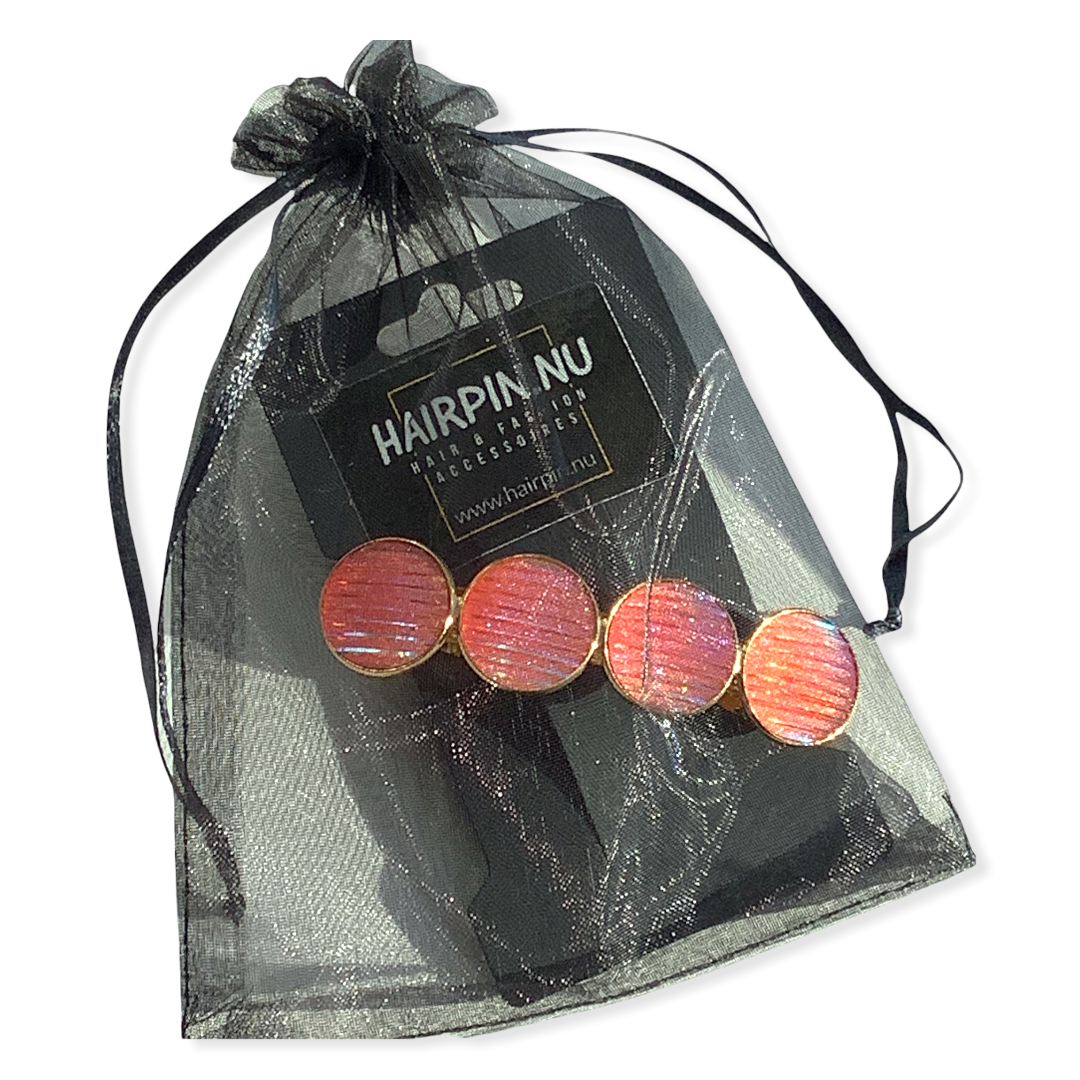 Color hairclip haarspeld shine pink xl