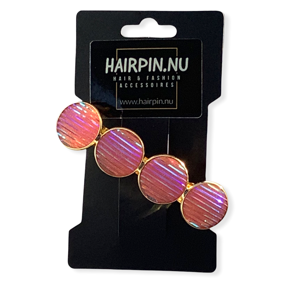 Color hairclip haarspeld shine pink xl
